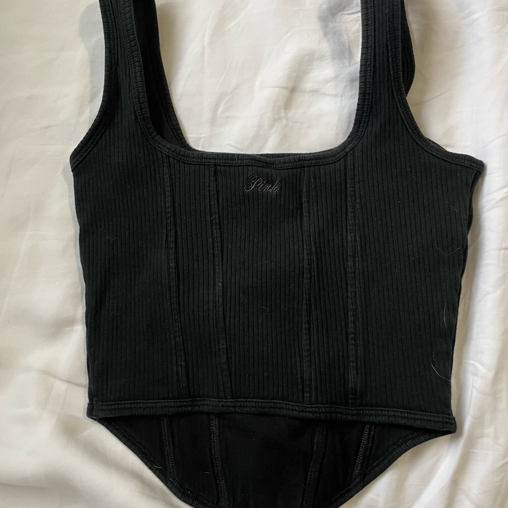 Victoria's Secret Black Ribbed Top